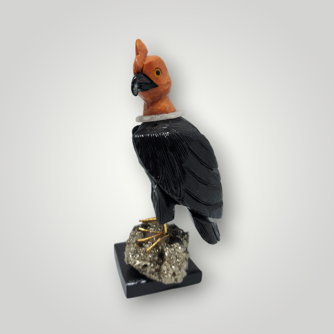 Aves de cuarzo con base de pirita